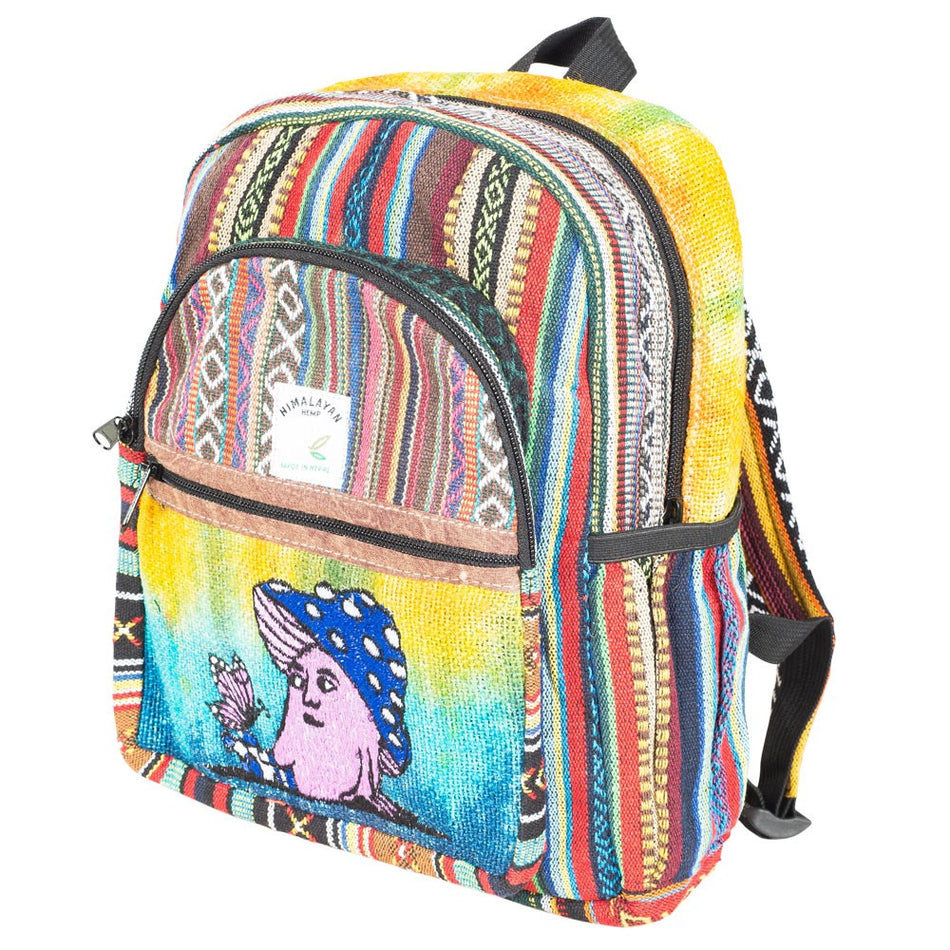 (BAG) MINI HEMP BACKPACK - MUSHROOM