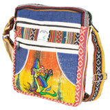 (BAG) SMALL HEMP CROSS BODY MUSHROOM DESIGN