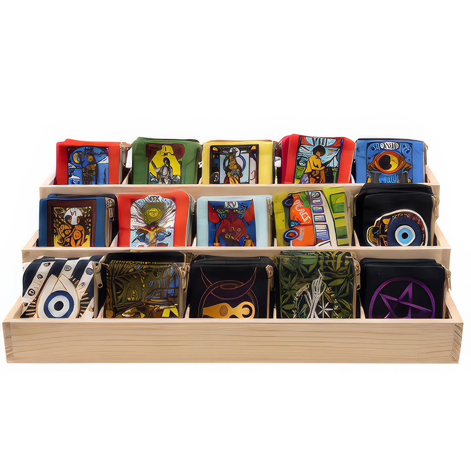 (BAG) SMALL GRAPHIC PRINT PURSES 90CT SET