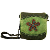 (BAG) SMALL COTTON EMBROIDERED FLOWER - ASSORTED