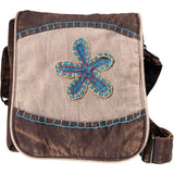 (BAG) SMALL COTTON EMBROIDERED FLOWER - ASSORTED