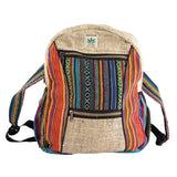 (BAG) MEDIUM HEMP BACKPACK MULTI COLOR STRIPE