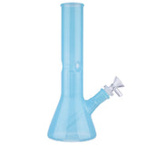 (WATER PIPE) 10.5" SEE THROUGH COLOR BEAKER - BLUE
