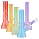 (WATER PIPE) 10.5" SEE THROUGH COLOR BEAKER - BLUE