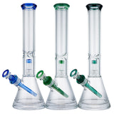 (WATER PIPE) 15.5" DIAMOND CUT UFO PERC - JADE GREEN