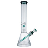 (WATER PIPE) 15.5" DIAMOND CUT UFO PERC - TEAL