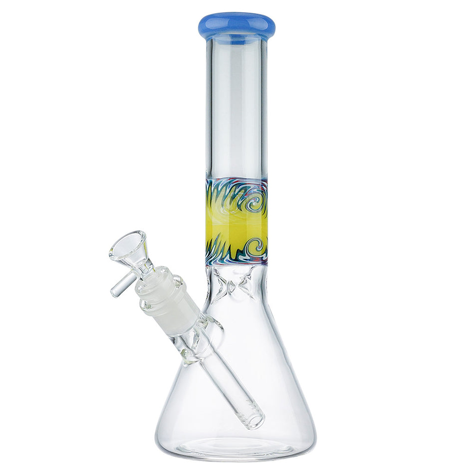 (WATER PIPE) 10" REVERSE DESIGN - BLUE