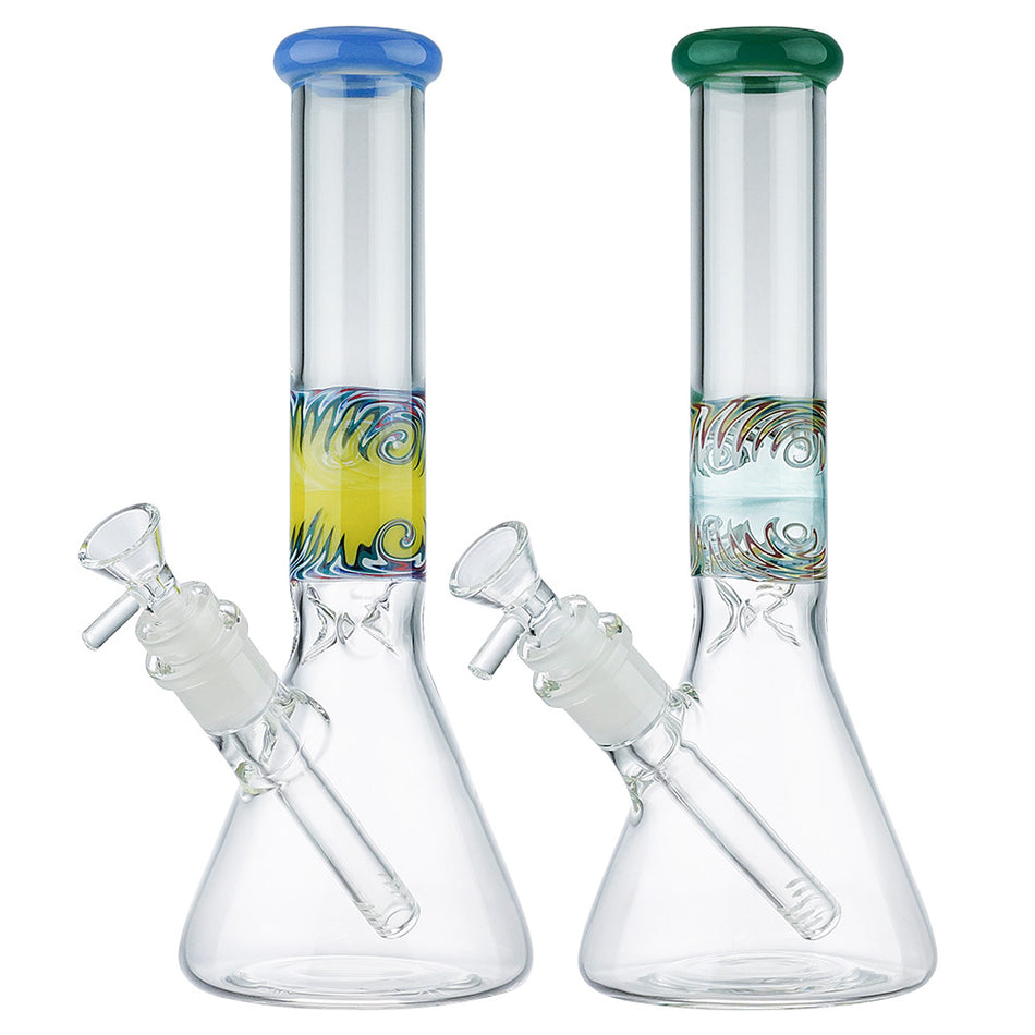 (WATER PIPE) 10" REVERSE DESIGN - GREEN