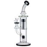(WATER PIPE) 13" TREE PERC DOUBLE WHEEL - BLACK