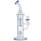(WATER PIPE) 13" TREE PERC DOUBLE WHEEL - BLUE