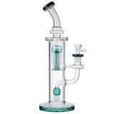 (WATER PIPE) 13" TREE PERC DOUBLE WHEEL - TEAL