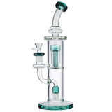 (WATER PIPE) 13" TREE PERC DOUBLE WHEEL - TEAL