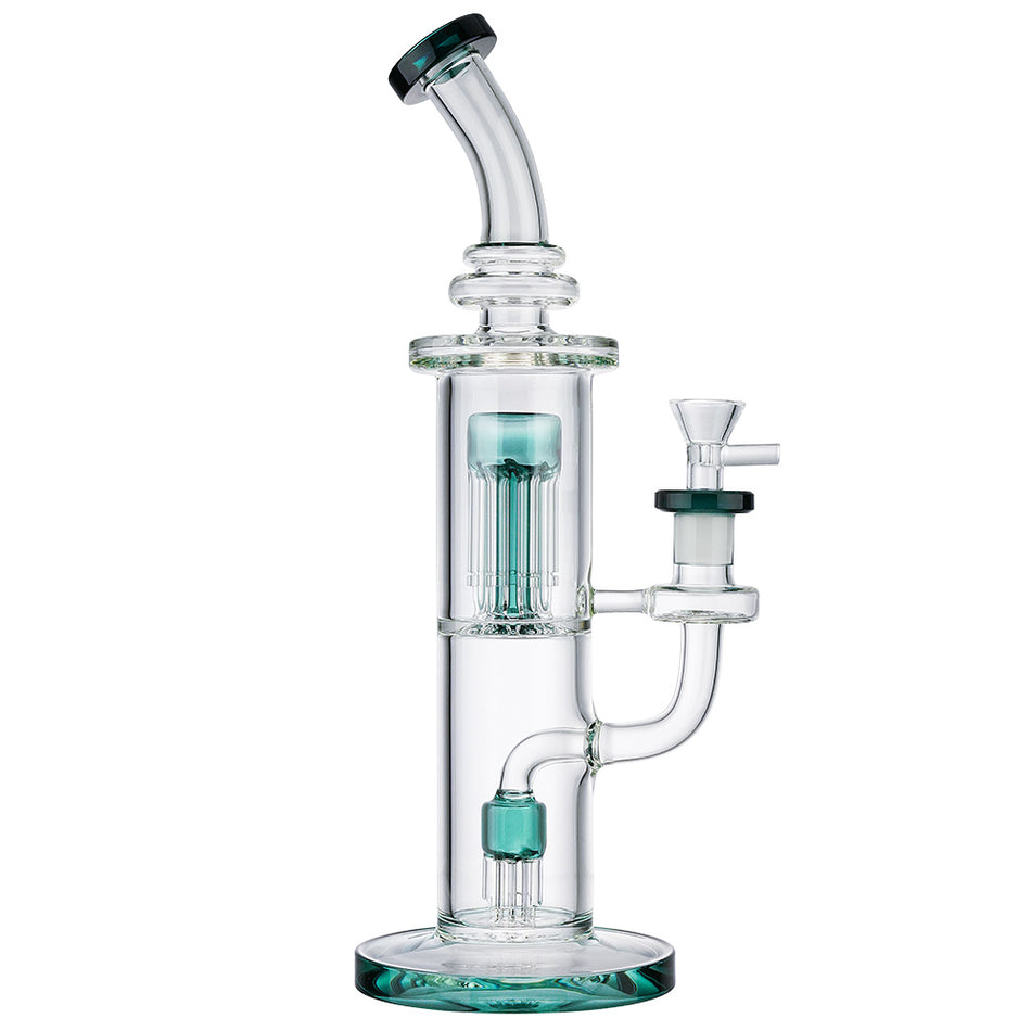 (WATER PIPE) 13" TREE PERC DOUBLE WHEEL - TEAL