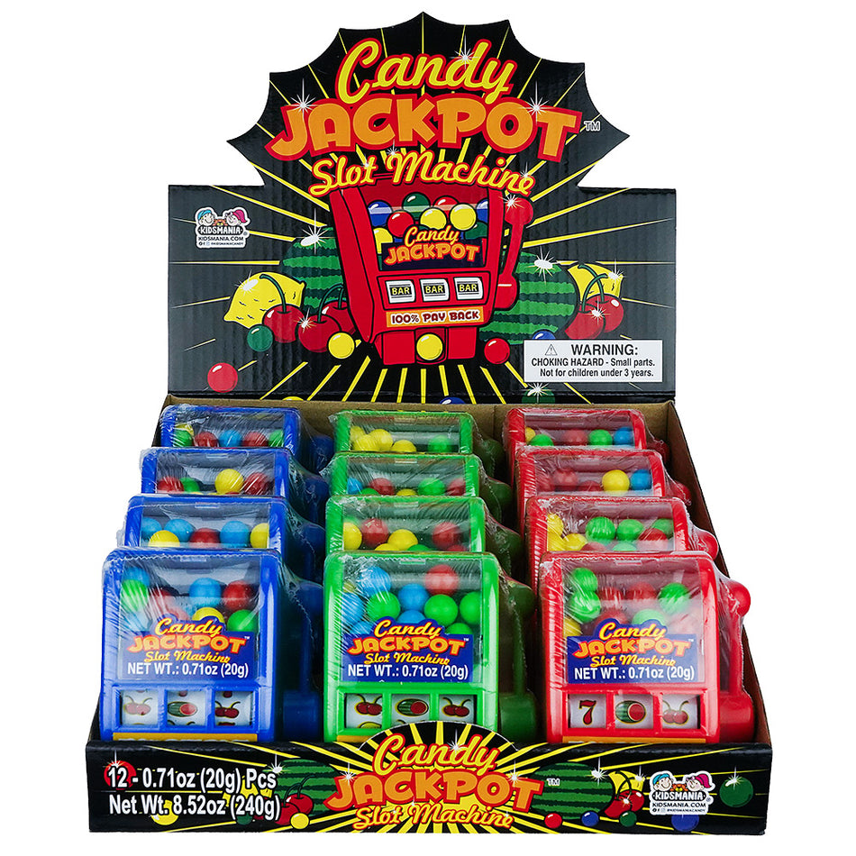 (CANDY TOY) CANDY JACKPOT SLOT MACHINE 12CT