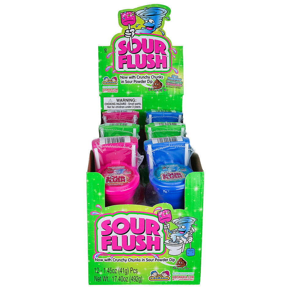 (CANDY TOY) SOUR FLUSH 12CT
