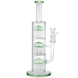 (WATER PIPE) 13" TRIPLE TREE PERC - GREEN