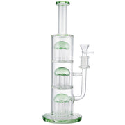 (WATER PIPE) 13" TRIPLE TREE PERC - GREEN