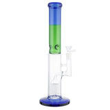 (WATER PIPE) 14" TREE PERC STRAIGHT BEAKER - BLUE