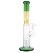 (WATER PIPE) 14" TREE PERC STRAIGHT BEAKER - GREEN