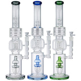 (WATER PIPE) 20" SCIENTIFIC GLASS LOOKAH STYLE - BLUE