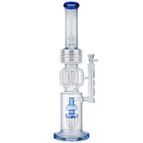 (WATER PIPE) 20" SCIENTIFIC GLASS LOOKAH STYLE - BLUE