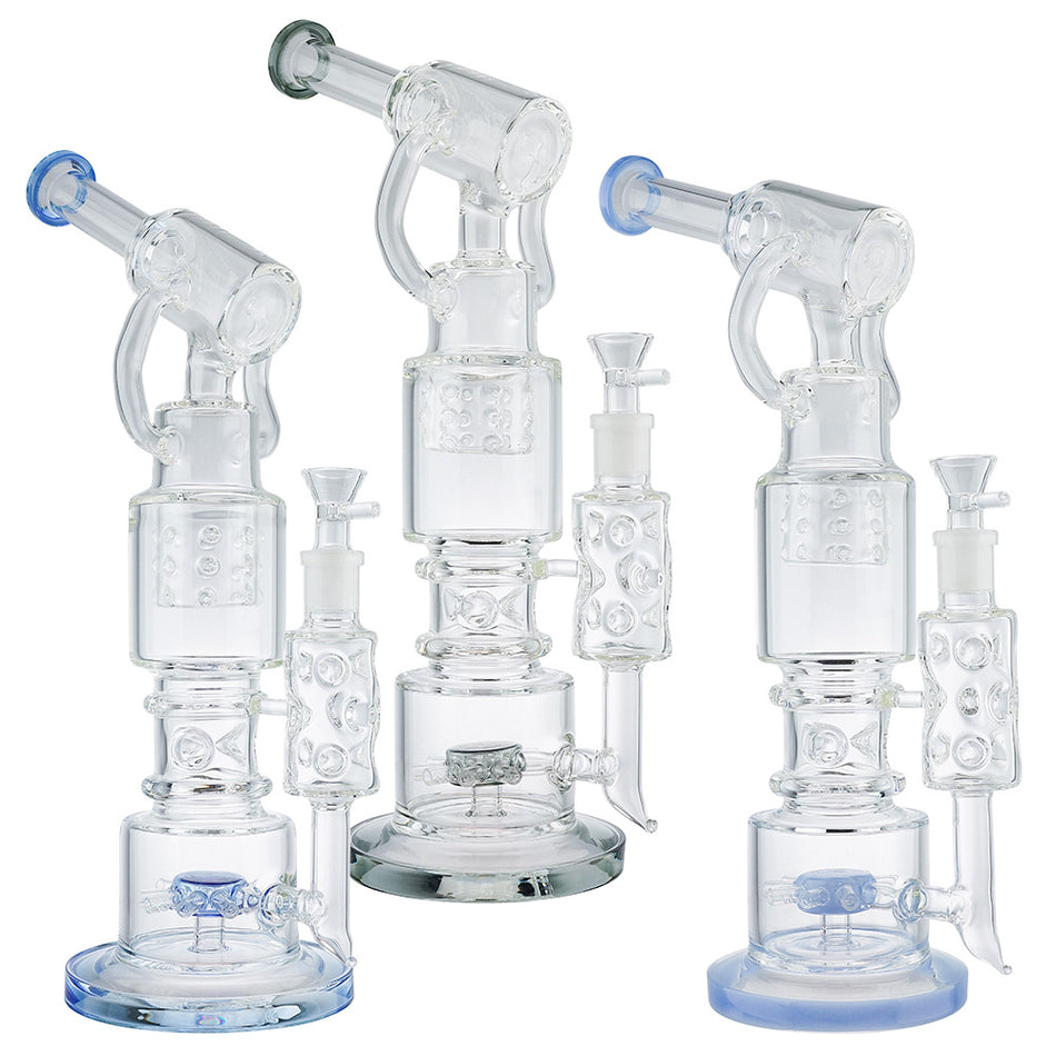 (WATER PIPE) 16.5" MULTI SPRINKLER PERC LOOKAH STYLE - GREY
