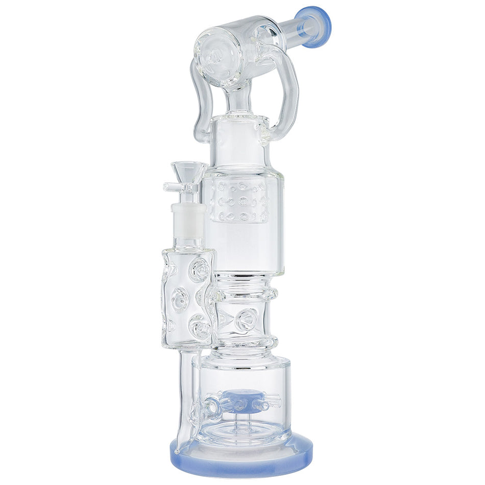 (WATER PIPE) 16.5" MULTI SPRINKLER PERC LOOKAH STYLE - JADE BLUE