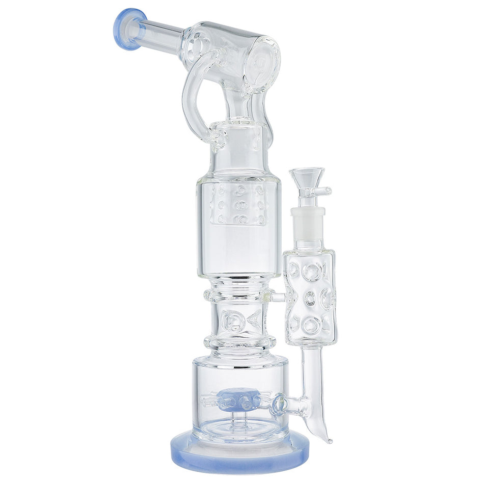 (WATER PIPE) 16.5" MULTI SPRINKLER PERC LOOKAH STYLE - JADE BLUE