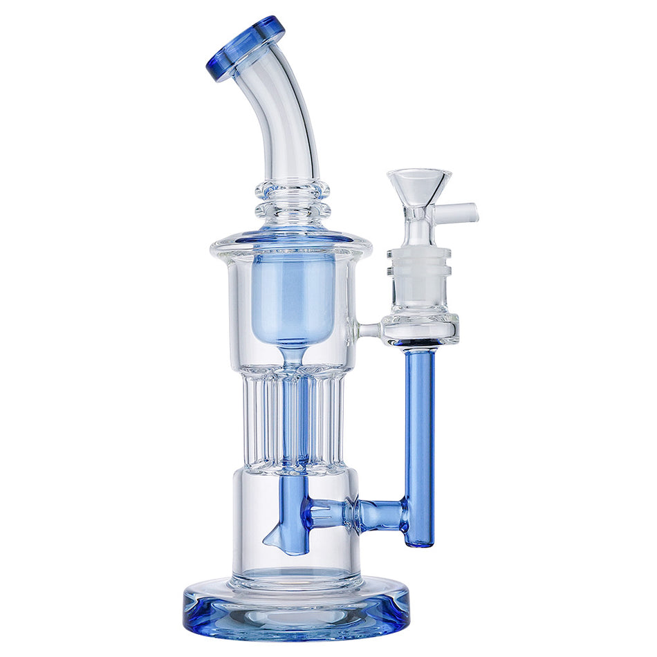 (WATER PIPE) 9.5" 6 ARM PERC - BLUE