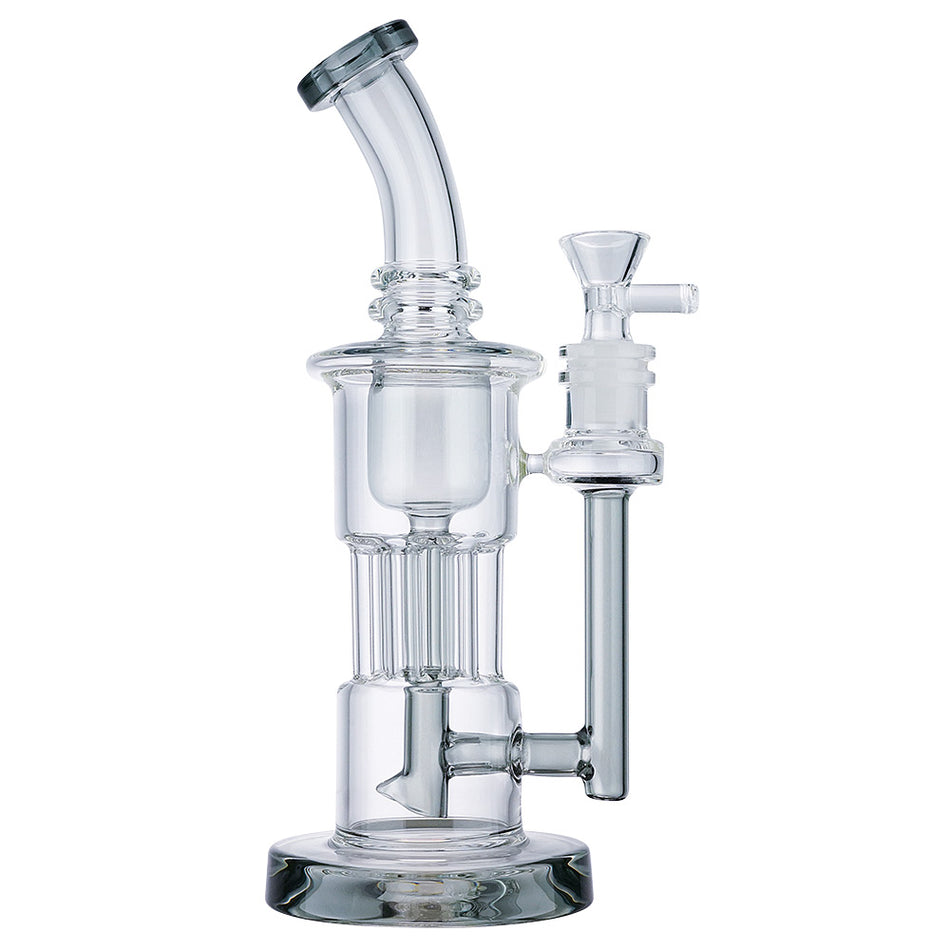 (WATER PIPE) 9.5" 6 ARM PERC - GREY