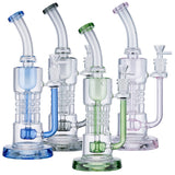 (WATER PIPE) 12" 6 ARM PERC - PINK