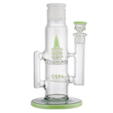 (WATER PIPE) 16.5" 2 PC FREEZABLE COIL PERC - JADE GREEN