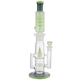 (WATER PIPE) 16.5" 2 PC FREEZABLE COIL PERC - JADE GREEN