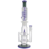 (WATER PIPE) 16.5" 2 PC FREEZABLE COIL PERC - JADE PURPLE