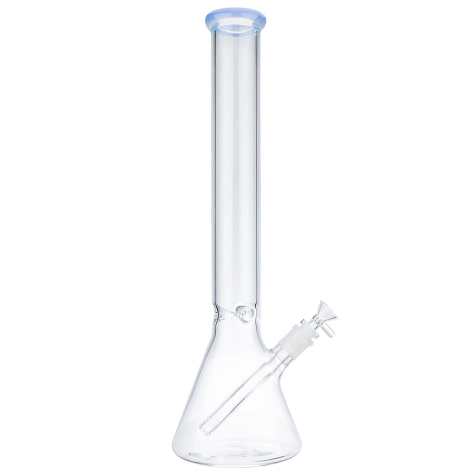 (WATER PIPE) 18" 5MM BEAKER WATER PIPE - JADE BLUE