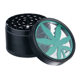 (GRINDER) 2.5" CAL GRINDER 4PC LEAF - GREEN