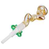 (NECTAR STRAW) ZIG ZAG SEE THROUGH CERAMIC TIP - GOLD