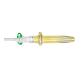 (NECTAR STRAW) 4.6" ONE RING WITH CERAMIC TIP - SILVER FUME