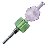 (NECTAR COLLECTOR) 5.7" DOUBLE CUBE SCREW TITANIUM TIP - GREEN / PINK