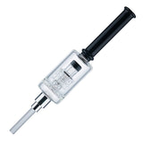 (NECTAR COLLECTOR) 6.7" DIAMOND CUT SCREW GLASS TIP - BLACK