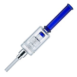 (NECTAR COLLECTOR) 6.7" DIAMOND CUT SCREW GLASS TIP - BLUE