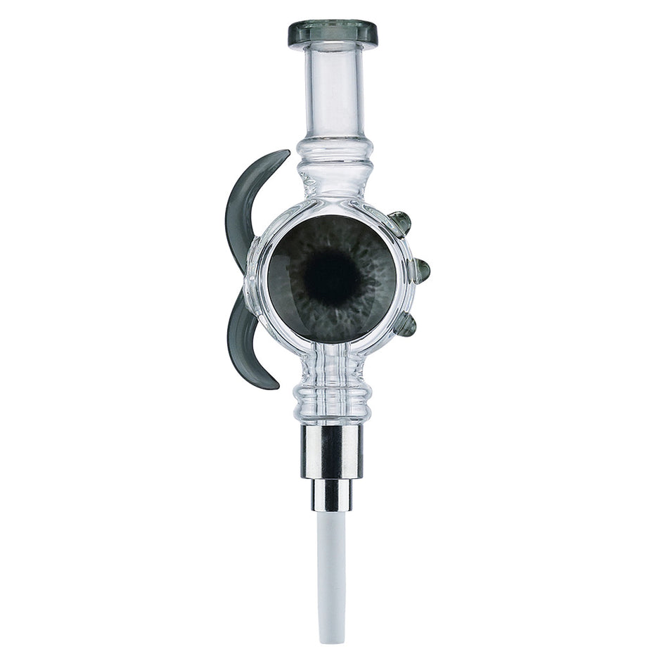(NECTAR COLLECTOR) 4.8" EVIL EYE SCREW CERAMIC TIP - BLACK