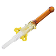 (NECTAR STRAW) SEE THROUGH FUMED GLASS CERAMIC TIP - AMBER