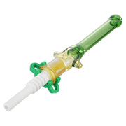 (NECTAR STRAW) SEE THROUGH FUMED GLASS CERAMIC TIP - GREEN