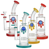 (WATER PIPE) 12" HONEYCOMB FINGER GRIP - RED