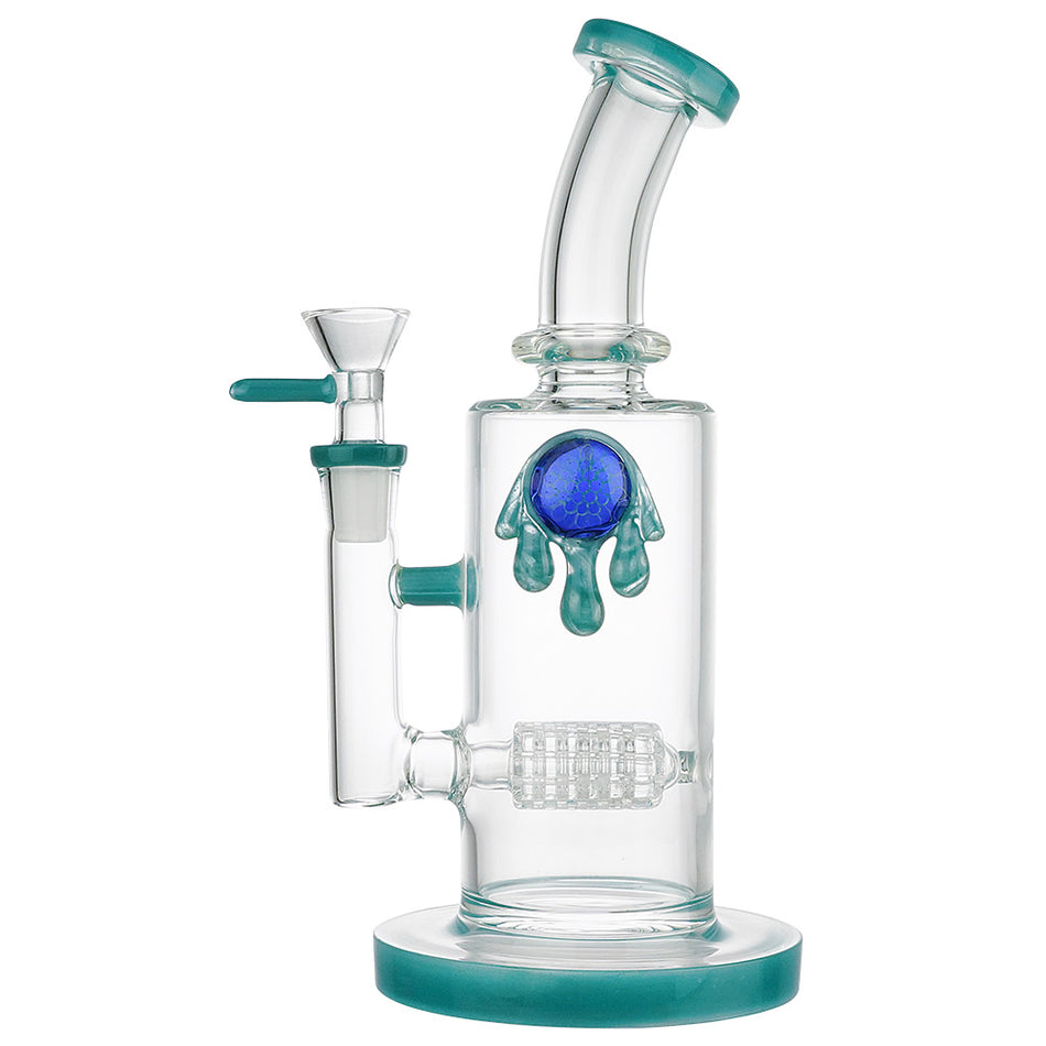 (WATER PIPE) 12" HONEYCOMB FINGER GRIP - BLUE