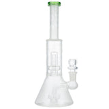 (WATER PIPE) 9.5" SANDBLASTED AND GLOW - GREEN