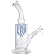 (WATER PIPE) 9.5" HEAVY INCYCLER - CLEAR BLUE