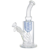 (WATER PIPE) 9.5" HEAVY INCYCLER - CLEAR BLUE