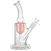 (WATER PIPE) 9.5" HEAVY INCYCLER - CLEAR ORANGE